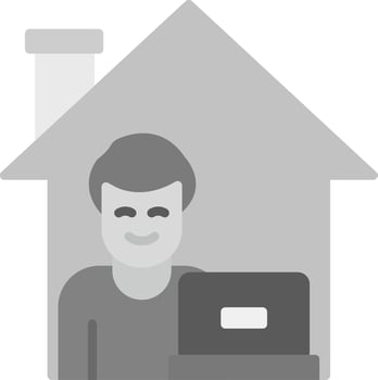 Work From Home Icon Design Symbol vector