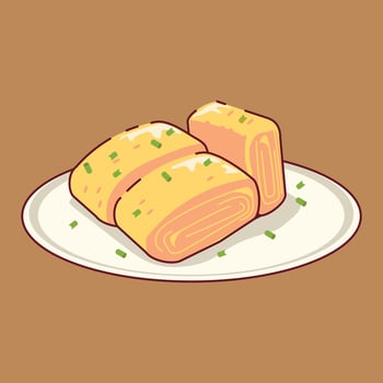 Japanese Food Tamagoyaki vector
