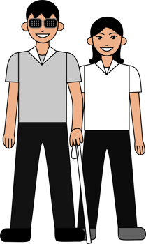 helping a blind person png