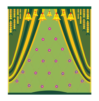 Mehendi ceremony decorative background vector
