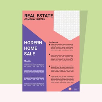 Attractive Real Estate Flyer vector