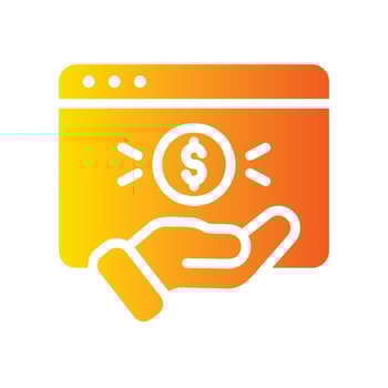 lender Flat Gradient Icon White Background vector
