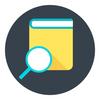 Book Search and search icon concept vector
