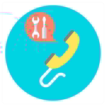 Call Service and call icon concept vector