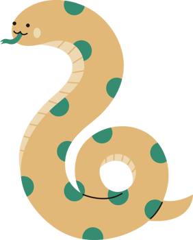 A yellow curl snake png
