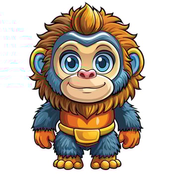 monkey cartoon art vector