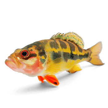 Peacock bass, Eyetail cichlids on transparent background png