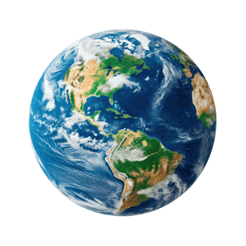 Photograph planet earth isolated on transparent background png