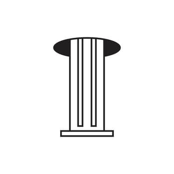 Illustration surreal pillar aesthetic design with blank background vector