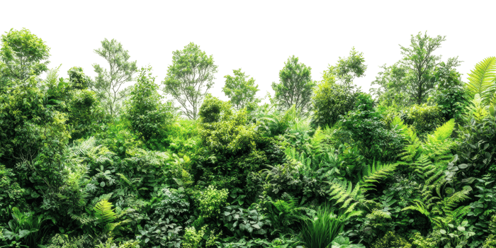 Thick Green Shrubbery Isolated on Transparent Background png