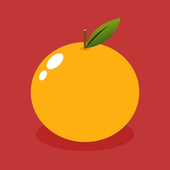 Orange cartoon . wallpaper. symbol logo design. background. free space for text. vector