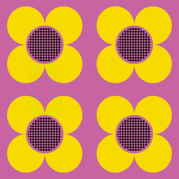 Cute Flower Geometric Graphic Circle Design Floral Minimal Pattern For Print Wrapping Paper Textile. vector