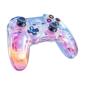 A game controller with glowing lights png