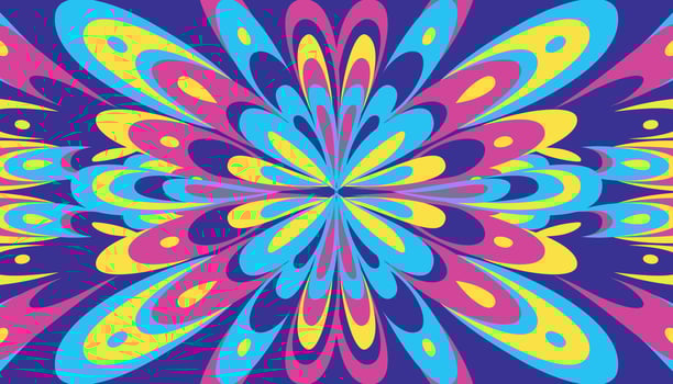 abstract vibrant color psychedelic background vector