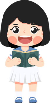 Kid Girl Reading A Book png