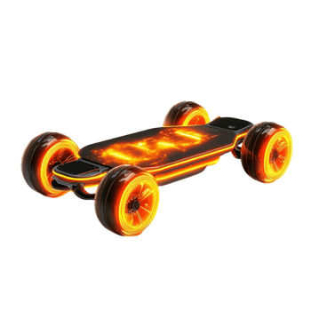 Skateboard with Wheels on Transparent Background png