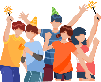 group illustration party png