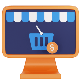 Ecomerce 3d icon. Payment icon 3d rendering png