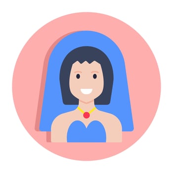 Modern design icon of bride vector