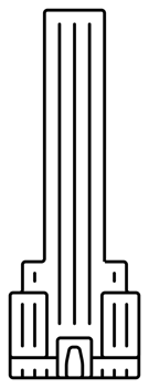 Draw line art New York City icon png