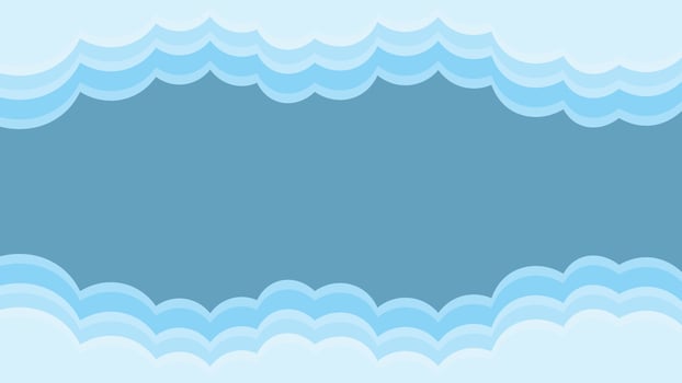 Minimalist Sky Cloud Background in Gradient Blue vector