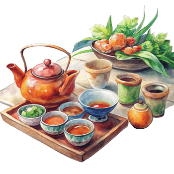 Chinese New Year a beautifully detailed watercolor png