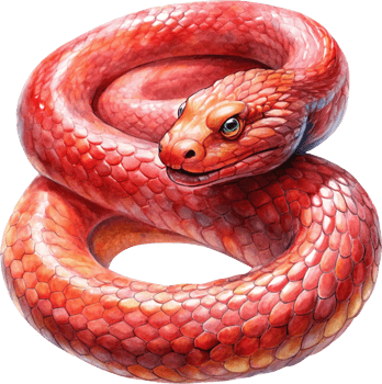 Chinese New Year A Red Dragon Snake png
