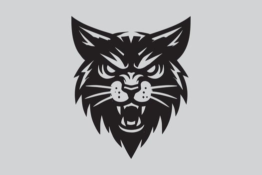 Stylized Black and White Tiger Graphic for Custom T-Shirts vector