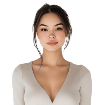 A woman in a white dress with a white shirt png