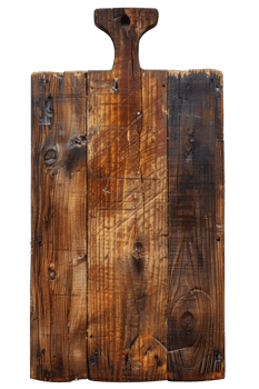 A wooden cutting board with a handle png