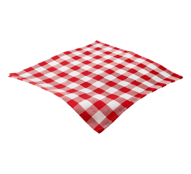 Rustic Tablecloth in Red and White Gingham Pattern png