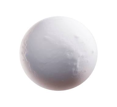 Fluffy Snowball on Frozen Ground png