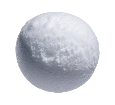 Realistic Snowball on Transparent Background png