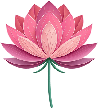 Stylish Lotus flower icon for artistic design work. . png