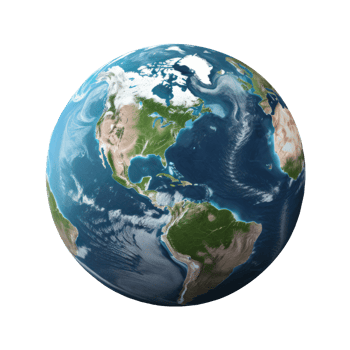 the earth is shown on a transparent background png