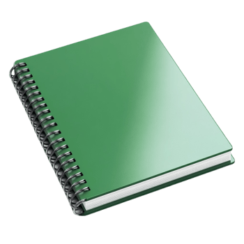Simple Green Hardcover Book Illustration png