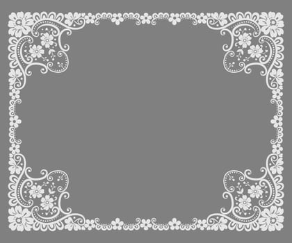 hand drawn luxury calligraphy floral vintage frame vector