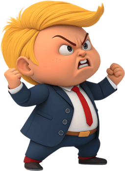 Adorable cartoon president boy in official business clipart. . png