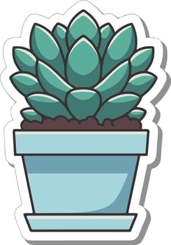 Whimsical Gradient Houseplant Delight vector