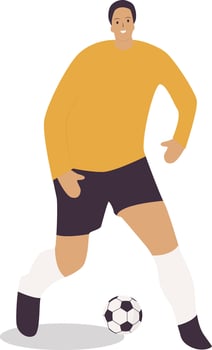 Man Playing Football vector