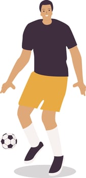 Male Soccer Ball with Dribble Gesture vector