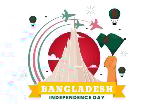 March 26 Bangladesh Independence Day Illustration in Festive Flat Style vector