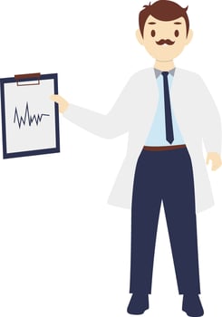 Male Doctor Professional Holding Report vector