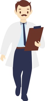 Doctor Holding Clipboard vector