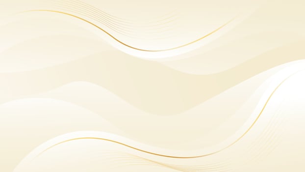 Abstract beige luxury wave background with gold lines. Elegant gradient modern wallpapers vector