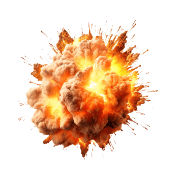 an explosion explosion on a transparent background png