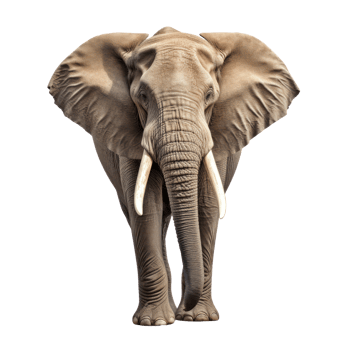 elephant standing on transparent background png