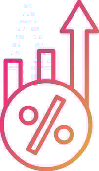Increase Icon Design Symbol vector