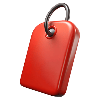 tag with red ribbon png