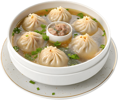 Yummy dumpling clipart with savory details for food projects. . png